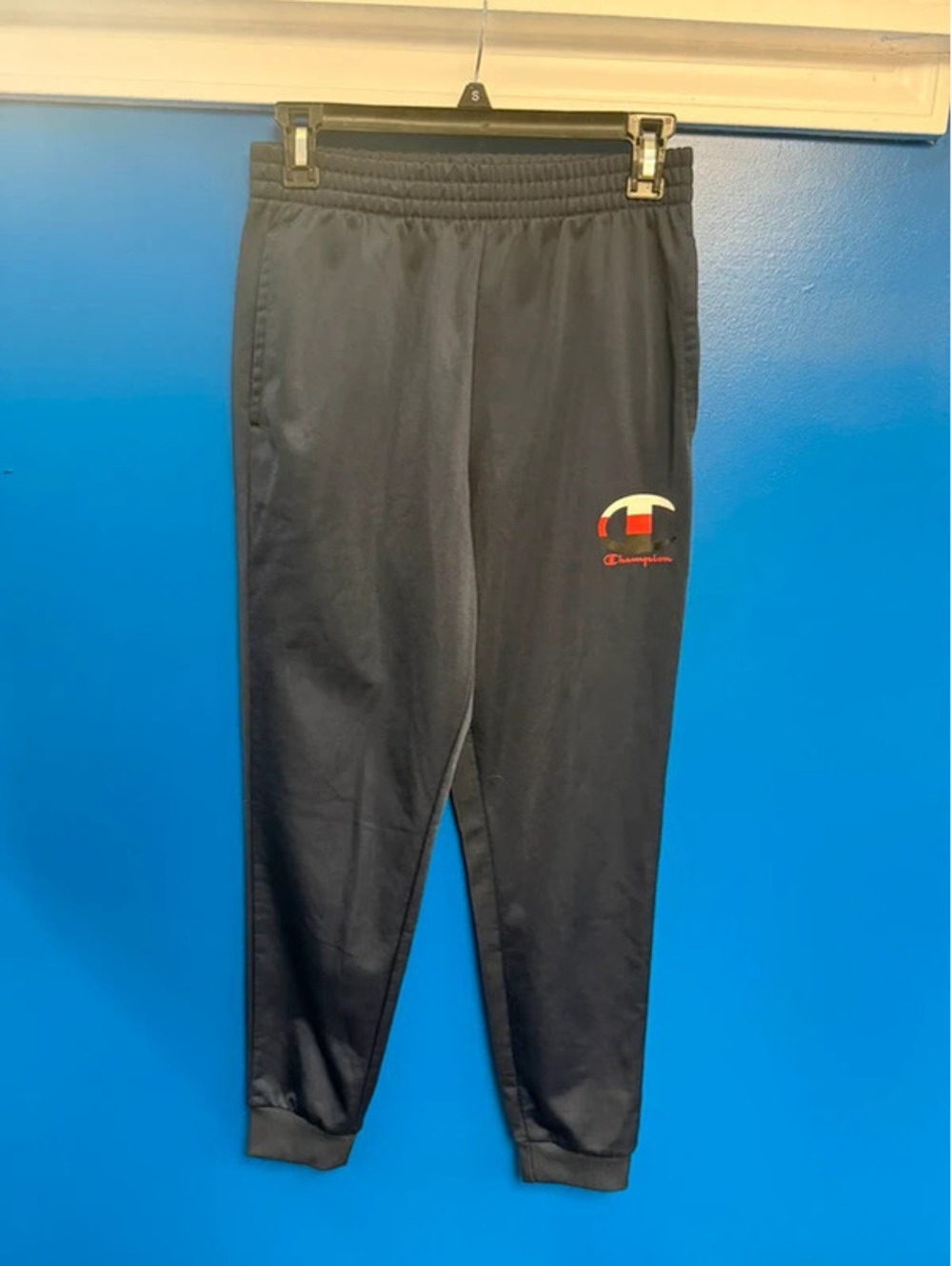 Champion Youth Boys Black Tricot Jogger Track Pants Large